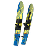 Darrahopens Outdoor Recreation > Water Sports > Scuba & Snorkeling VEVOR Water Skis 116.8 cm / 46 inch, Water Ski Trainers with X-7 Adjustable Bindings, Double-Handle Rope & Removable Stabilizing Bar, Training Waterskis Combo for Youth Up to 136 kg