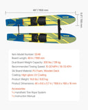 Darrahopens Outdoor Recreation > Water Sports > Scuba & Snorkeling VEVOR Water Skis 116.8 cm / 46 inch, Water Ski Trainers with X-7 Adjustable Bindings, Double-Handle Rope & Removable Stabilizing Bar, Training Waterskis Combo for Youth Up to 136 kg
