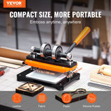 Darrahopens Outdoor Recreation > Water Sports > Surfing VEVOR Leather Cutting Machine, 7.1 x 3.9 in Embossing Plate Manual Die Cutter, 0.47 in Pressure Stroke Leather Embossing Machine, Dual Guide Shafts Die Cut Machine for Various of Materials