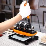 Darrahopens Outdoor Recreation > Water Sports > Surfing VEVOR Leather Cutting Machine, 7.1 x 3.9 in Embossing Plate Manual Die Cutter, 0.47 in Pressure Stroke Leather Embossing Machine, Dual Guide Shafts Die Cut Machine for Various of Materials