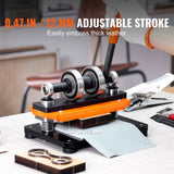 Darrahopens Outdoor Recreation > Water Sports > Surfing VEVOR Leather Cutting Machine, 7.1 x 3.9 in Embossing Plate Manual Die Cutter, 0.47 in Pressure Stroke Leather Embossing Machine, Dual Guide Shafts Die Cut Machine for Various of Materials