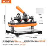 Darrahopens Outdoor Recreation > Water Sports > Surfing VEVOR Leather Cutting Machine, 7.1 x 3.9 in Embossing Plate Manual Die Cutter, 0.47 in Pressure Stroke Leather Embossing Machine, Dual Guide Shafts Die Cut Machine for Various of Materials