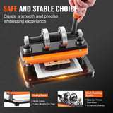 Darrahopens Outdoor Recreation > Water Sports > Surfing VEVOR Leather Cutting Machine, 7.1 x 3.9 in Embossing Plate Manual Die Cutter, 0.47 in Pressure Stroke Leather Embossing Machine, Dual Guide Shafts Die Cut Machine for Various of Materials