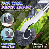 Darrahopens Pet Care > Aquarium > Aquarium Cleaning Supplies Fish Tank Cleaning Tool Long Handle Algae Removal Conch Brush Seahorse Cleaner