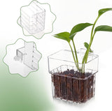 Darrahopens Pet Care > Aquarium > Aquarium Decor 2pc Aquarium Plant Holder Clear Hanging Aquatic Planters with Hooks for Fish Tank Decor