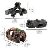 Darrahopens Pet Care > Aquarium > Aquarium Decor 3pcs Aquarium Resin Tree Ornament Fish Tank Decoration Submerged Wood Cave