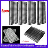 Darrahopens Pet Care > Aquarium > Aquarium Decor 8Pcs Plastic Fish Grid Divider Durable  Holder Fish Tank Tray Egg Crate Aquarium - White