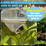 Darrahopens Pet Care > Aquarium > Aquarium Decor Floating Betta Hide & Shrimp Cave – 3D Printed Aquarium Hammock, Feeder & Rest Spot – Floating Betta Log & Cave Decor for Nano Tanks, Corydoras, Shrimp & Small Fish – Safe PLA, Patent Pending - White - Size S In Australia - Darrahopens