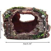 Darrahopens Pet Care > Aquarium > Aquarium Decor Resin Fish Tank Non-Toxic Ornament Broken Barrel Cave Landscaping Decoration