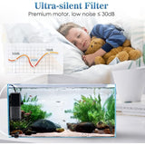Darrahopens Pet Care > Aquarium > Aquarium Filters & Pumps Adjustable Aquarium Filter 600L/H Aquarium Pump, Ultra-Quiet Internal Aquarium Filter Suitable For Aquariums Up To 200L
