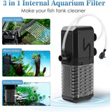 Darrahopens Pet Care > Aquarium > Aquarium Filters & Pumps Adjustable Aquarium Filter 600L/H Aquarium Pump, Ultra-Quiet Internal Aquarium Filter Suitable For Aquariums Up To 200L