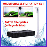 Darrahopens Pet Care > Aquarium > Aquarium Filters & Pumps Aquarium Undergravel Filtration System 16pcs Set Underwater Fish Tank Filter Kit