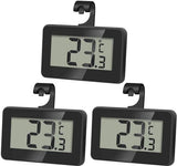 Darrahopens Pet Care > Aquarium > Aquarium Temperature Controllers Set of 3 digital refrigerator thermometers - Magnetic aquarium thermometer with hook - Mini refrigerator thermometer - Freezer thermometer - for home, restaurant, bar - Black