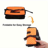 Darrahopens Pet Care > Aquarium > Fish Food Floating Fish Basket for Live Caught,  Foldable Fishing Holder Bucket Portable Collapsible Fishing Net Storage Cage for Live Fish Bait Live Well（28.45*22.1*24.89cm)