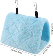 Darrahopens Pet Care > Bird > Bird Cage Accessories 1 Piece Plush Parrot Hammock Winter Warm Hanging Bed Blue In Australia - Darrahopens