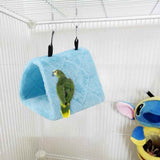 Darrahopens Pet Care > Bird > Bird Cage Accessories 1 Piece Plush Parrot Hammock Winter Warm Hanging Bed Blue In Australia - Darrahopens