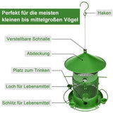 Darrahopens Pet Care > Bird > Bird Cage Accessories 27Cm Hanging Bird Feeder, Outdoor Waterproof Hummingbird Lantern Feeder, 2.5L Weatherproof Large Capacity Seed