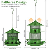 Darrahopens Pet Care > Bird > Bird Cage Accessories 27Cm Hanging Bird Feeder, Outdoor Waterproof Hummingbird Lantern Feeder, 2.5L Weatherproof Large Capacity Seed
