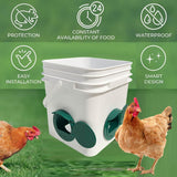 Darrahopens Pet Care > Bird > Bird Cage Accessories 5PCS Automatic Chicken Feeder Poultry Feeding Cup Trough Drinker Set Hen Coop