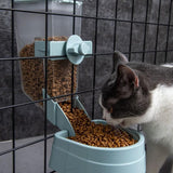 Darrahopens Pet Care > Bird > Bird Cage Accessories Automatic Food Water Dispenser Set Pet Feeder Bowl Set for Cage Light Blue