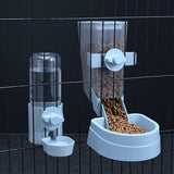 Darrahopens Pet Care > Bird > Bird Cage Accessories Automatic Food Water Dispenser Set Pet Feeder Bowl Set for Cage Light Blue