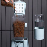 Darrahopens Pet Care > Bird > Bird Cage Accessories Automatic Food Water Dispenser Set Pet Feeder Bowl Set for Cage Light Blue