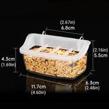 Darrahopens Pet Care > Bird > Bird Cage Accessories Clear Bird Feeder Box Parrot Food Dispenser Cage Sink Container Hanging Supplies