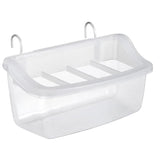 Darrahopens Pet Care > Bird > Bird Cage Accessories Clear Bird Feeder Box Parrot Food Dispenser Cage Sink Container Hanging Supplies