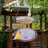 Darrahopens Pet Care > Bird > Bird Cage Accessories Outdoor Hanging Bird Feeder Bath Garden Patio Decoration for Attracting Birds - Grey