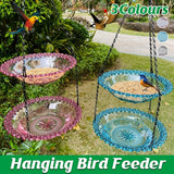 Darrahopens Pet Care > Bird > Bird Cage Accessories Outdoor Hanging Bird Feeder Bath Garden Patio Decoration for Attracting Birds - Purple