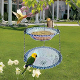 Darrahopens Pet Care > Bird > Bird Cage Accessories Outdoor Hanging Bird Feeder Bath Garden Patio Decoration for Attracting Birds - Purple