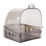 Darrahopens Pet Care > Bird > Bird Cage Accessories Parrot Bath Box Grey Bird Cage Accessory Bathroom Bird Bathtub for Small Birds