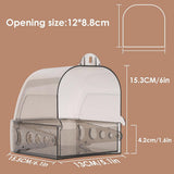 Darrahopens Pet Care > Bird > Bird Cage Accessories Parrot Bath Box Grey Bird Cage Accessory Bathroom Bird Bathtub for Small Birds