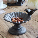 Darrahopens Pet Care > Bird > Bird Cage Accessories Retro Petal Shaped Bird Feeder Hanging Decorative Outdoor Garden Bird Feeding