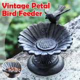 Darrahopens Pet Care > Bird > Bird Cage Accessories Retro Petal Shaped Bird Feeder Hanging Decorative Outdoor Garden Bird Feeding