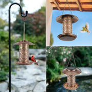 Darrahopens Pet Care > Bird > Bird Cage Accessories Solar Bird Feeder Metal, Outdoor Bird Feeder Lantern Bird Feeder Waterproof Bird Feeder Wild Bird Food Dispenser