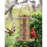 Darrahopens Pet Care > Bird > Bird Cage Accessories Solar Bird Feeder Metal, Outdoor Bird Feeder Lantern Bird Feeder Waterproof Bird Feeder Wild Bird Food Dispenser