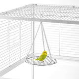 Darrahopens Pet Care > Bird > Bird Cage Accessories Stainless Steel Bird Toys - Small Pet Toys - Hanging Bird Cage Accessories - Suitable for Various Birds - For Balance Training of Small Parrots, Hamsters, etc.