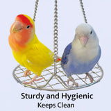 Darrahopens Pet Care > Bird > Bird Cage Accessories Stainless Steel Bird Toys - Small Pet Toys - Hanging Bird Cage Accessories - Suitable for Various Birds - For Balance Training of Small Parrots, Hamsters, etc.