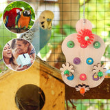 Darrahopens Pet Care > Bird > Bird Cage Accessories Wooden Parrot Toys Educational Interactive Chewing Nibbling Hanging Cage Toys