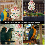 Darrahopens Pet Care > Bird > Bird Cage Accessories Wooden Parrot Toys Educational Interactive Chewing Nibbling Hanging Cage Toys