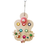 Darrahopens Pet Care > Bird > Bird Cage Accessories Wooden Parrot Toys Educational Interactive Chewing Nibbling Hanging Cage Toys