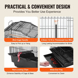 Darrahopens Pet Care > Bird > Bird Cages & Stands 104cm Open Top Large Bird Cage with Stand Hanging Parrot Bird Cage for Parakeets Cockatiels Budgies Lovebirds Finches Canaries Quaker Conures with Swing Perch In Australia - Darrahopens