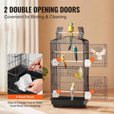 104cm Open Top Large Bird Cage with Stand Hanging Parrot Bird Cage for Parakeets Cockatiels Budgies Lovebirds Finches Canaries Quaker Conures with Swing Perch In Australia - Darrahopens
