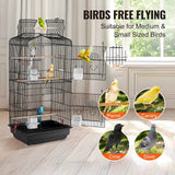 104cm Open Top Large Bird Cage with Stand Hanging Parrot Bird Cage for Parakeets Cockatiels Budgies Lovebirds Finches Canaries Quaker Conures with Swing Perch In Australia - Darrahopens