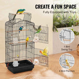 104cm Open Top Large Bird Cage with Stand Hanging Parrot Bird Cage for Parakeets Cockatiels Budgies Lovebirds Finches Canaries Quaker Conures with Swing Perch In Australia - Darrahopens