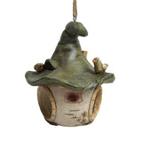 Darrahopens Pet Care > Bird > Bird Cages & Stands Cartoon Hanging Birdhouse Cozy Nest Resin Garden Outdoor Tree Patio Decor