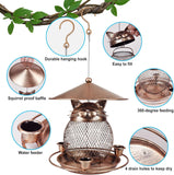 Darrahopens Pet Care > Bird > Bird Cages & Stands Coarse mesh style Whimsical Cat Shaped Metal Bird Feeder Hanging Mesh Wild Bird Seed Holder for Garden Courtyard Decorative Feeding Solution for Local Wildlife Lovers