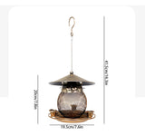 Darrahopens Pet Care > Bird > Bird Cages & Stands Fine mesh strainer + 3 water cups + lids Whimsical Cat Shaped Metal Bird Feeder Hanging Mesh Wild Bird Seed Holder for Garden Courtyard Decorative Feeding Solution for Local Wildlife Lovers