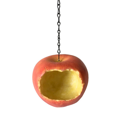 Darrahopens Pet Care > Bird > Bird Cages & Stands Realistic Apple Shaped Bird Feeder Creative Resin Hanging Ornament for Garden and Courtyard Weather Resistant Decor for Local Wild Bird Enthusiasts